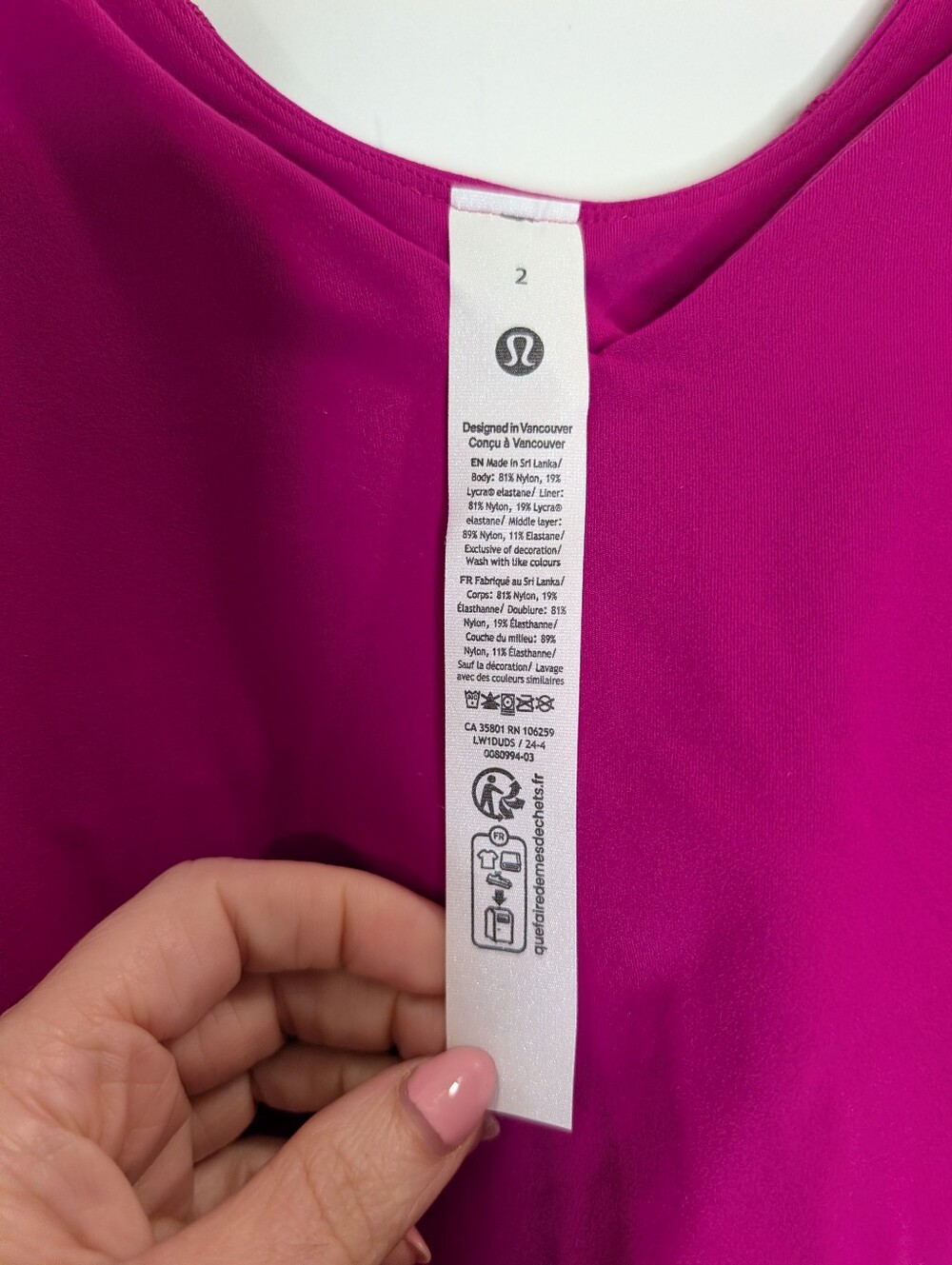 Lululemon Align Tank Top *Light Support, A/B Cup Ripened Raspberry 2 - Picture 10 of 13